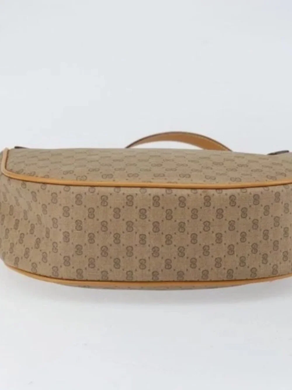GUCCI Micro GG Supreme Web Sherry Line Bag PVC Beige 001 084 4001 Auth BA9954 - Picture 9 of 15